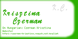 krisztina czerman business card